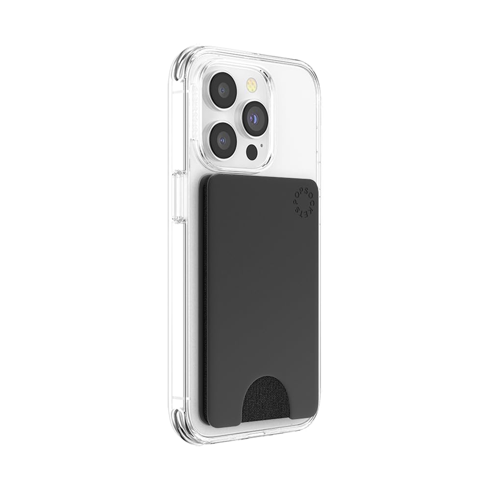 Popsockets Adhesive Phone Wallet, Phone Card Holder Without Grip, Black - Black