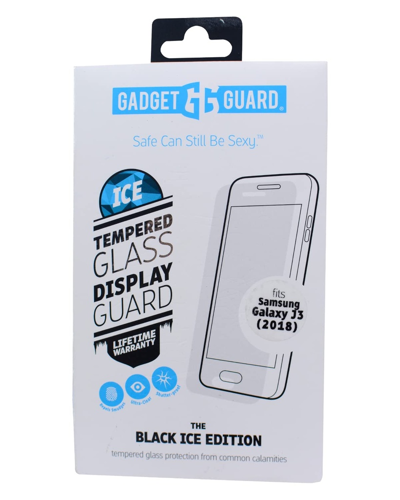 Gadget Guard - Black Ice Glass Screen Protector For Samsung Samsung Galaxy J3 2018/J3v 3rd Gen/J3 Star/Express Prime 3/Amp Prime 3 - Clear - Ggbixxc208ss04a
