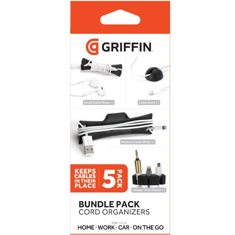 Griffin Cable Management Bundle For Headphones, Charge Cables, And Usb Cables - Gc42960