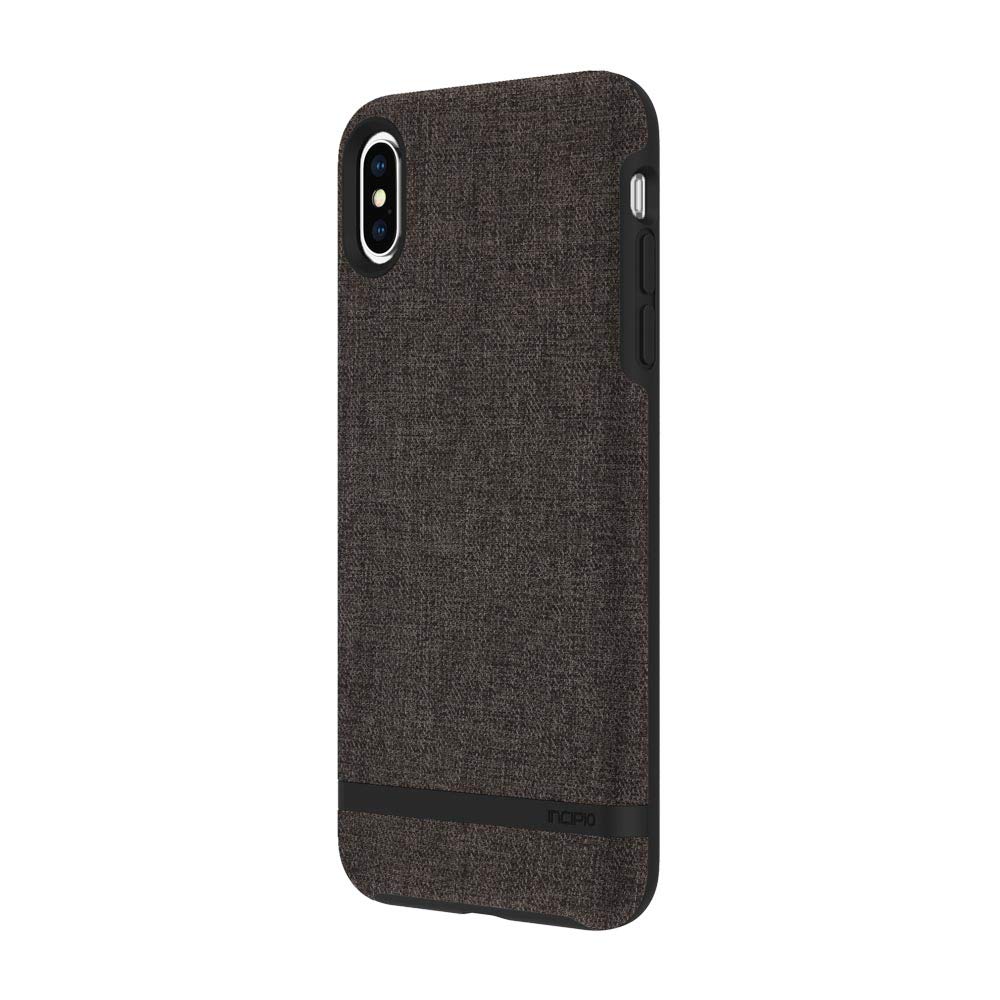Incipio Carnaby Stylish Slim Protective Case For Iphone Xs Max (6.5") With Soft Premium Fabric And Anti-Slip Grip - Gray