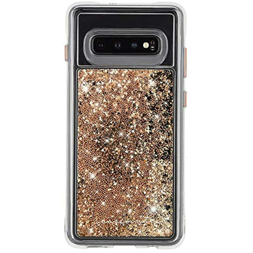 Case-Mate - Waterfall - Samsung Galaxy S10+ Liquid Glitter Case - Gold