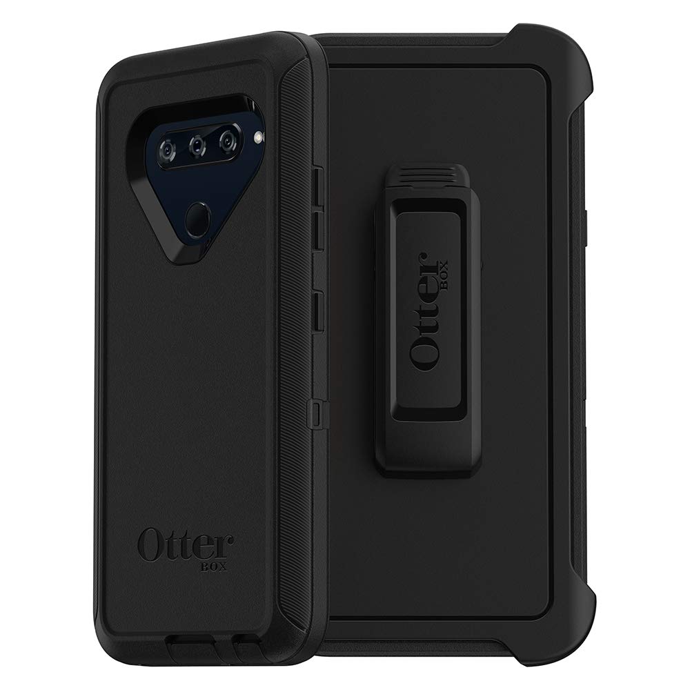Otterbox Lg V40 Thinq Defender Series Case - Black, Rugged & Durable, With Port Protection, Includes Holster Clip Kickstand