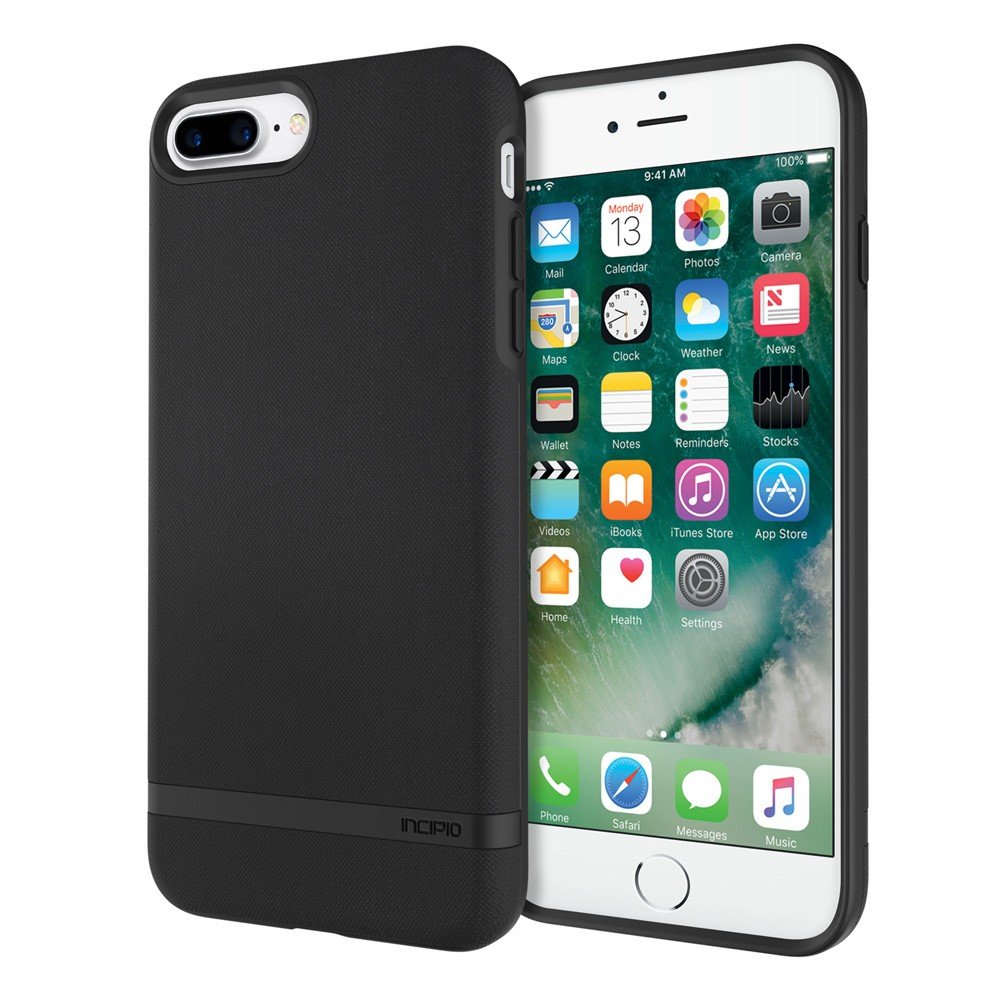 Incipio Carnaby Iphone 8 Plus & Iphone 7 Plus Case Esquire Series With Co-Molded Design And Ultra-Soft Cotton Finish For Iphone 8 Plus & Iphone 7 Plus - Black