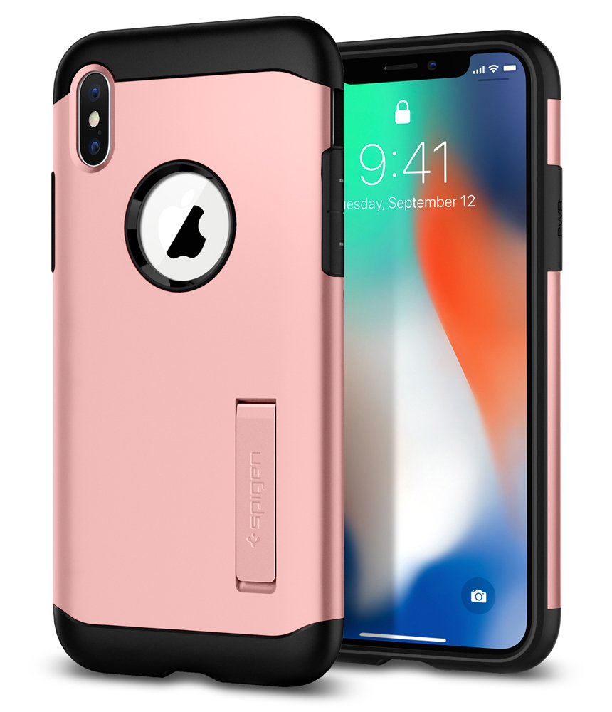 Spigen Slim Armor Iphone A Case With Air Cushion Technology And Hybrid Drop Protection For Iphone A (2017) - Rose Gold