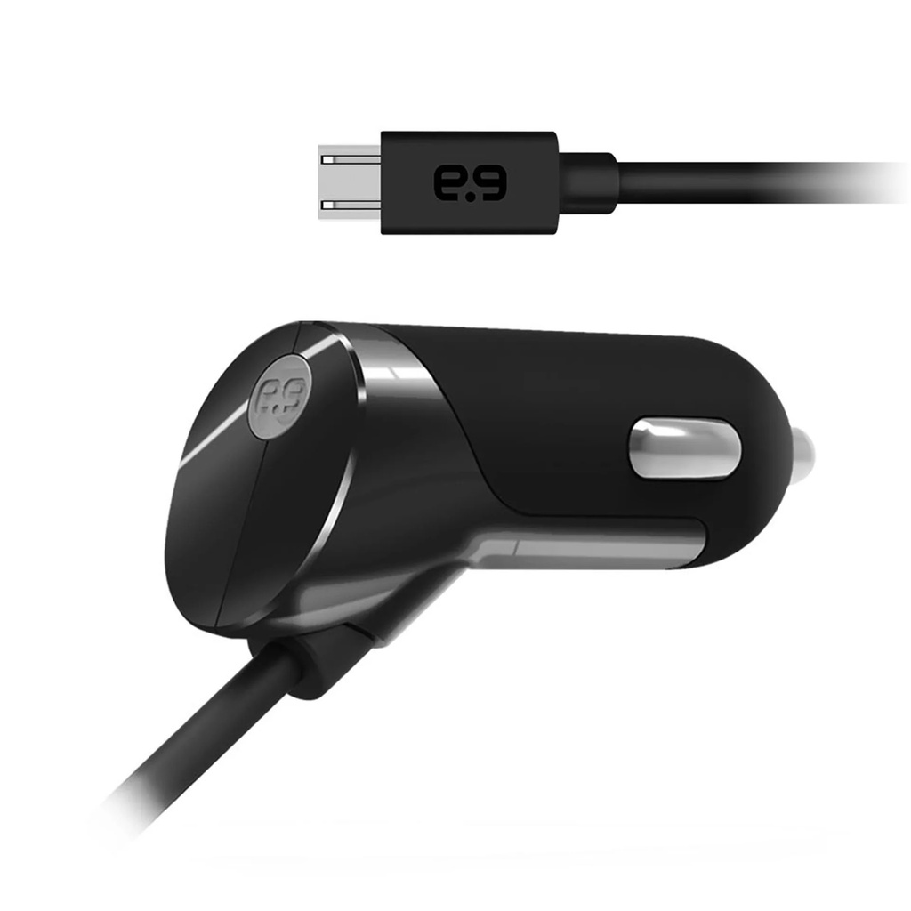 PUREGEAR CORDED CAR CHARGER FOR MICRO USB DEVICES - 12W BLACK