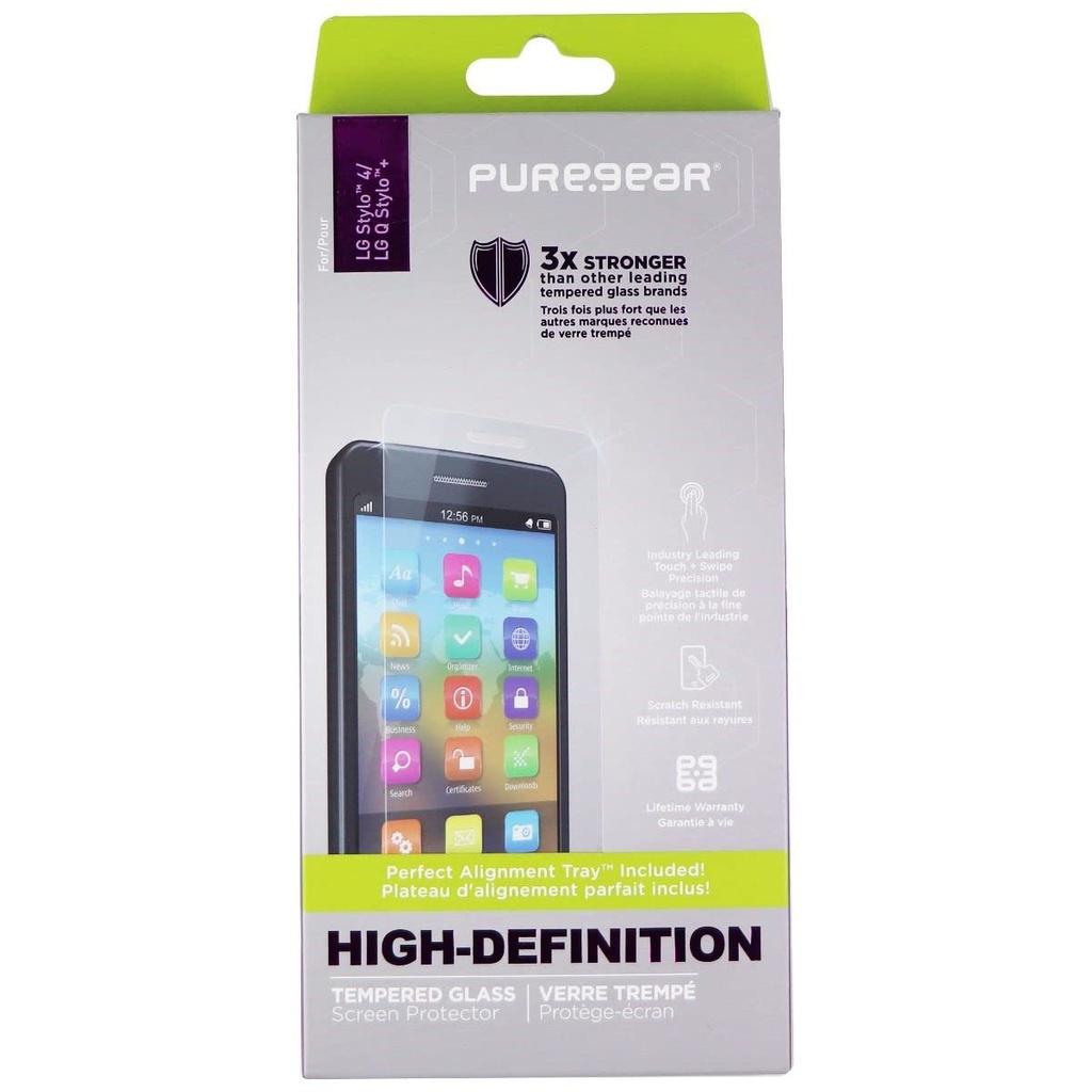 Puregear Hd Tempered Glass Screen Protector For Lg Stylo 4 / Q Stylo + - Clear