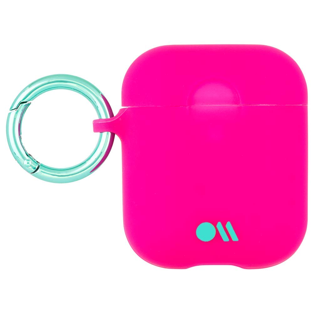 Case-Mate - Airpods Case - Hook Ups - Silicone - Compatible With Apple Airpods Series 1 & 2 - Fuchsia Dark Pink
