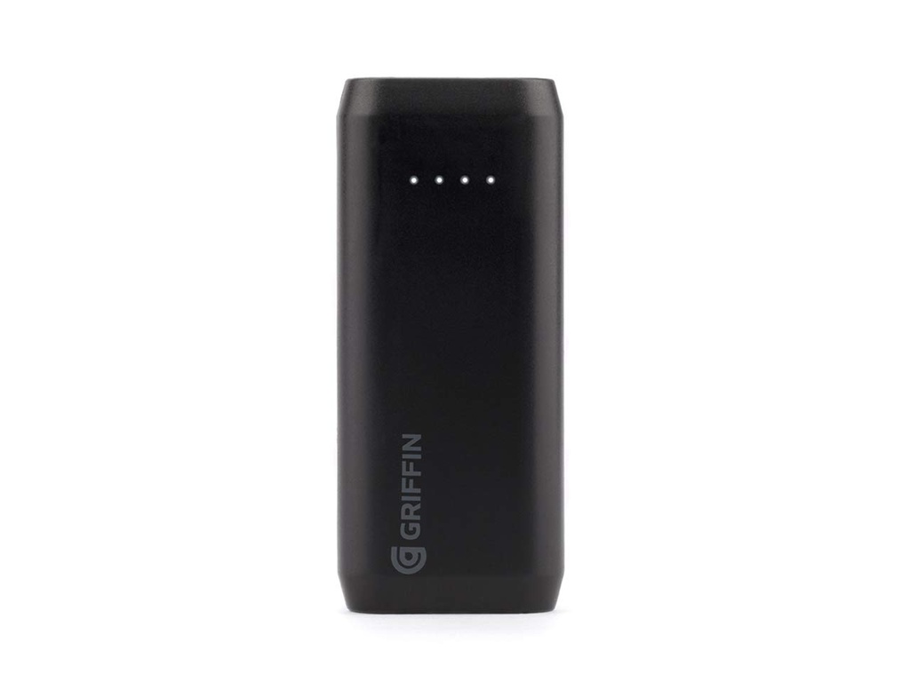 Griffin Reserve Power Bank, 5,200 Mah [Compact Portable Charger] [Pocket Sized Charging Power] Black