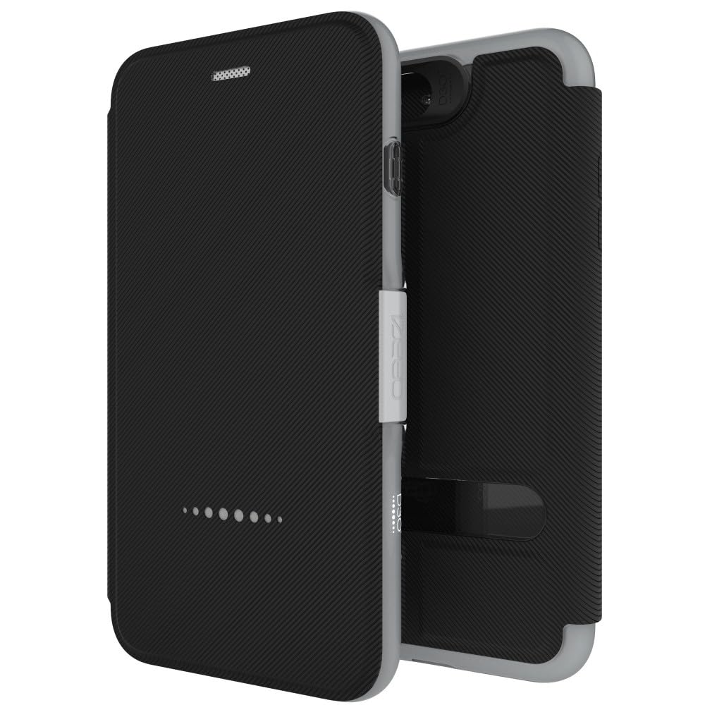 Gear4 Oxford Folio Case With Advanced Impact Protection [ Protected By D3o ], Stand Function, Card Slots, Slim, Tough Design For Iphone 7/8 Plus