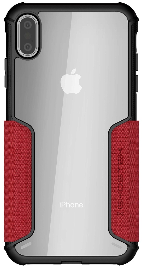 Ghostek Exec 3 Iphone Xs Maxcard Case With Industrial Strength Military Drop Protection For Apple Iphone Xs Max 2018 | Supports Qi Wireless Charging | Works With Face Id | Red