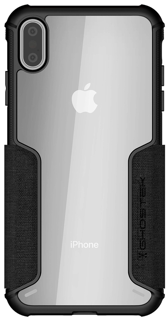 Ghostek Exec Leather Flip Card Holder Phone Case Designed For Iphone Xs Max 2018 (6.5 Inch) - Black