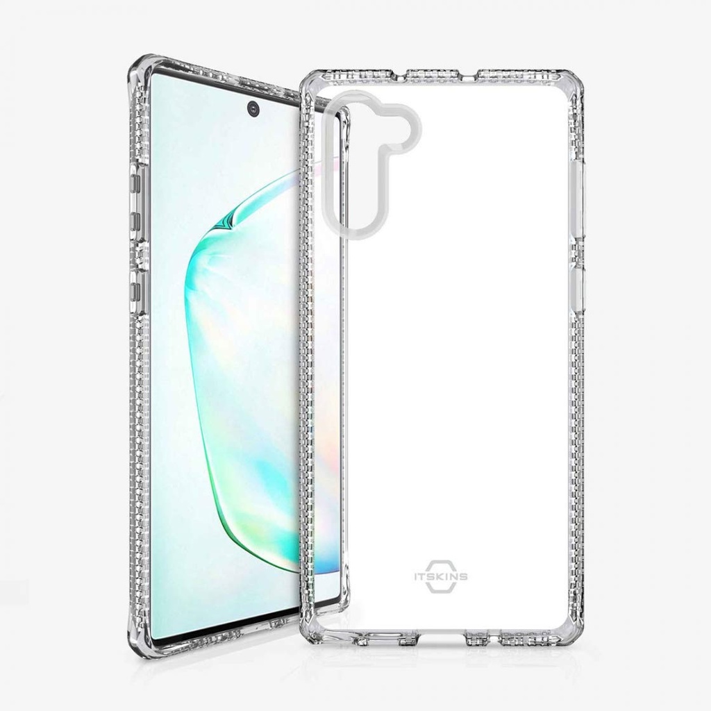 Itskins Spectrum Clear Protective Phone Case Compatible With Samsung Galaxy Note10, Slim Hybrid Case, Anti-Yellowing, And Heavy Duty Shockproof Cover, Military Phone Case | Transparent