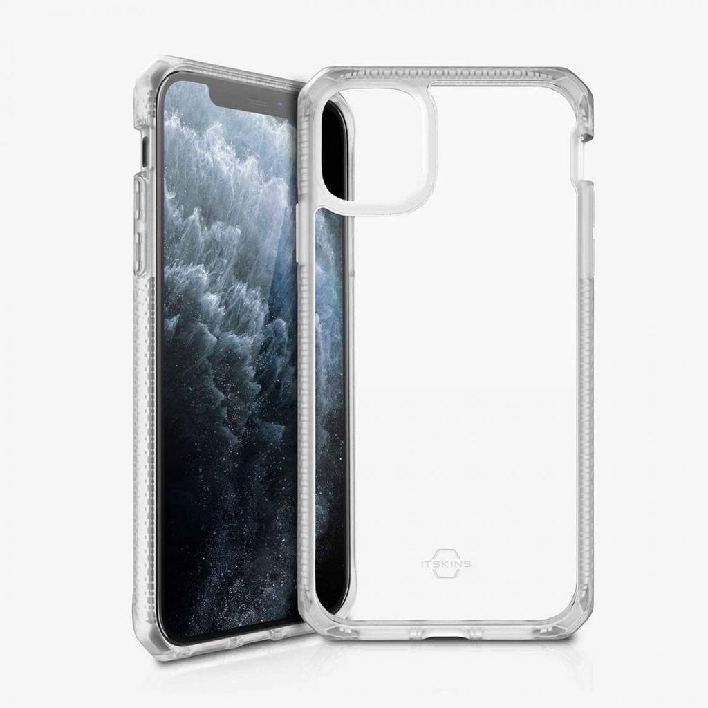 Itskins Hybrid Frost Protective Phone Case Compatible With Apple Iphone 11 Pro, Slim Hybrid Case, Anti-Yellowing, And Heavy Duty Shockproof Cover, Military Phone Case | Transparent