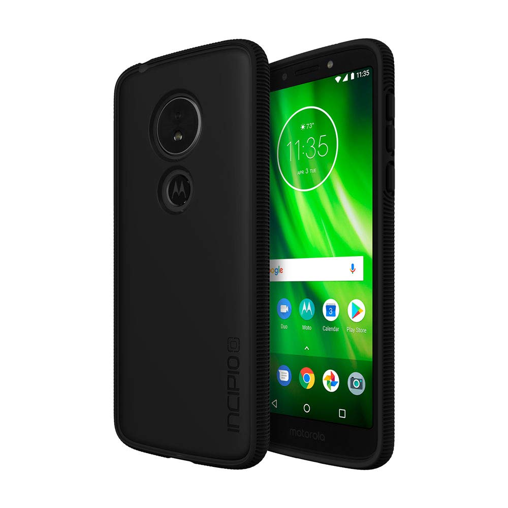 Incipio Octane Moto G6 Play Case With Textured Bumper And Hard Shell Back For Moto G6 Play - Black/Smoke