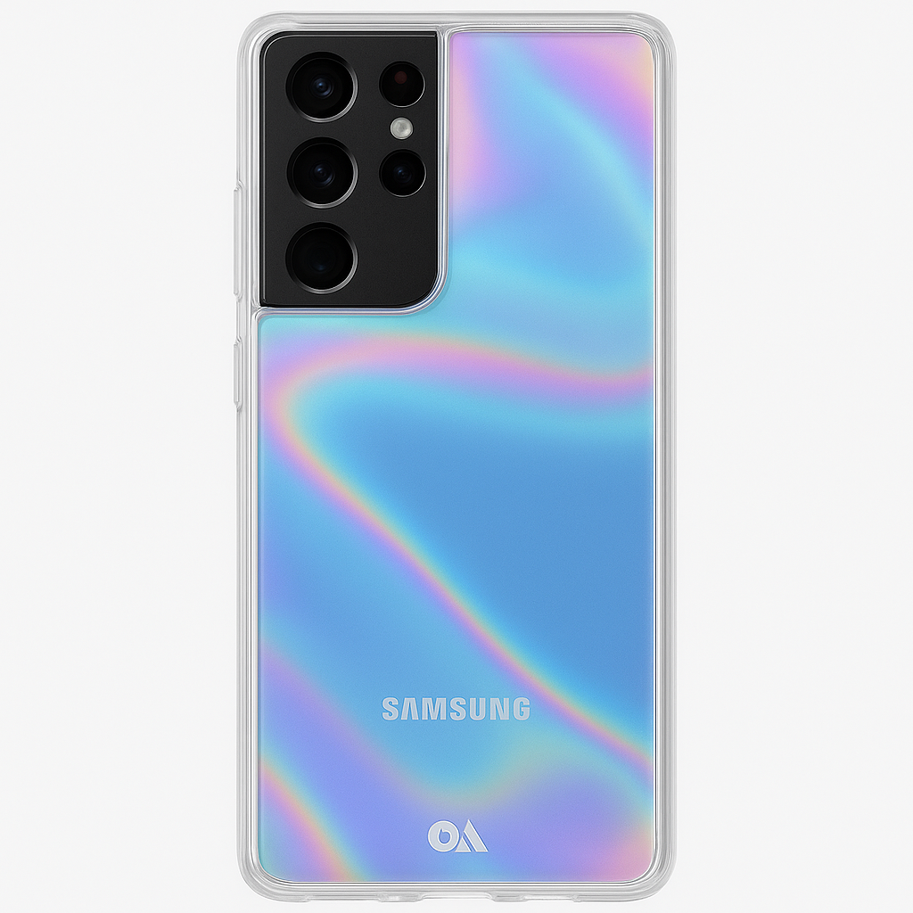 Case-Mate Soap Bubble Samsung Galaxy S21 Ultra 5g Case [6.8"] [10ft Drop Protection] [Wireless Charging] Phone Cover For Samsung Galaxy S21 Ultra 5g - Iridescent Swirl Effect, Anti-Scratch- Iridescent