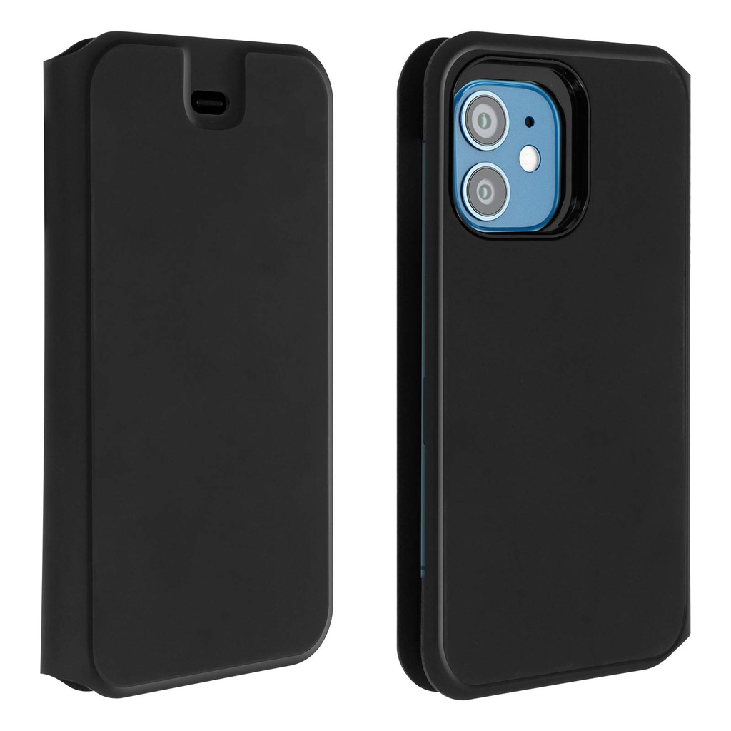 Otterbox Strada Via Case For Iphone 12 Pro Max, Shockproof, Drop Proof, Slim, Soft Touch Protective Folio Case With Card Holder, 2x Tested To Military Standard, Black
