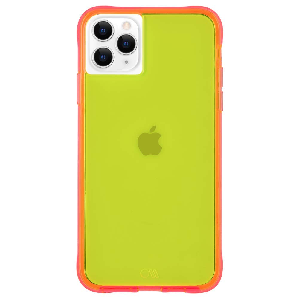 Case-Mate - Tough Neon - Case For Iphone 11 Pro Max - 6.5 Inch - Yellow/Pink Neon