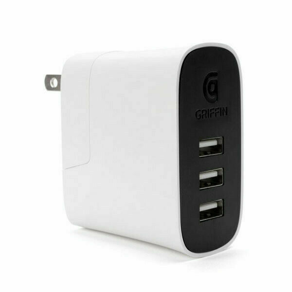 GRIFFIN POWERBLOCK 3 PORT USB WALL CHARGER 10 WATT 2.1A