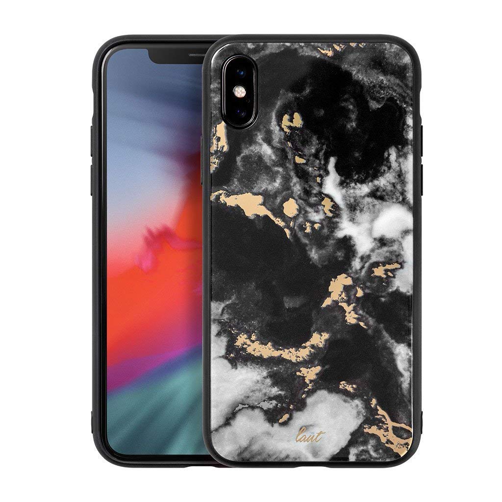 Laut - Mineral Glass For Iphone Xs Max | 9h Super Tough Tempered Glass | Anti-Scratch | Compatible With Wireless Chargers (Mineral Black)