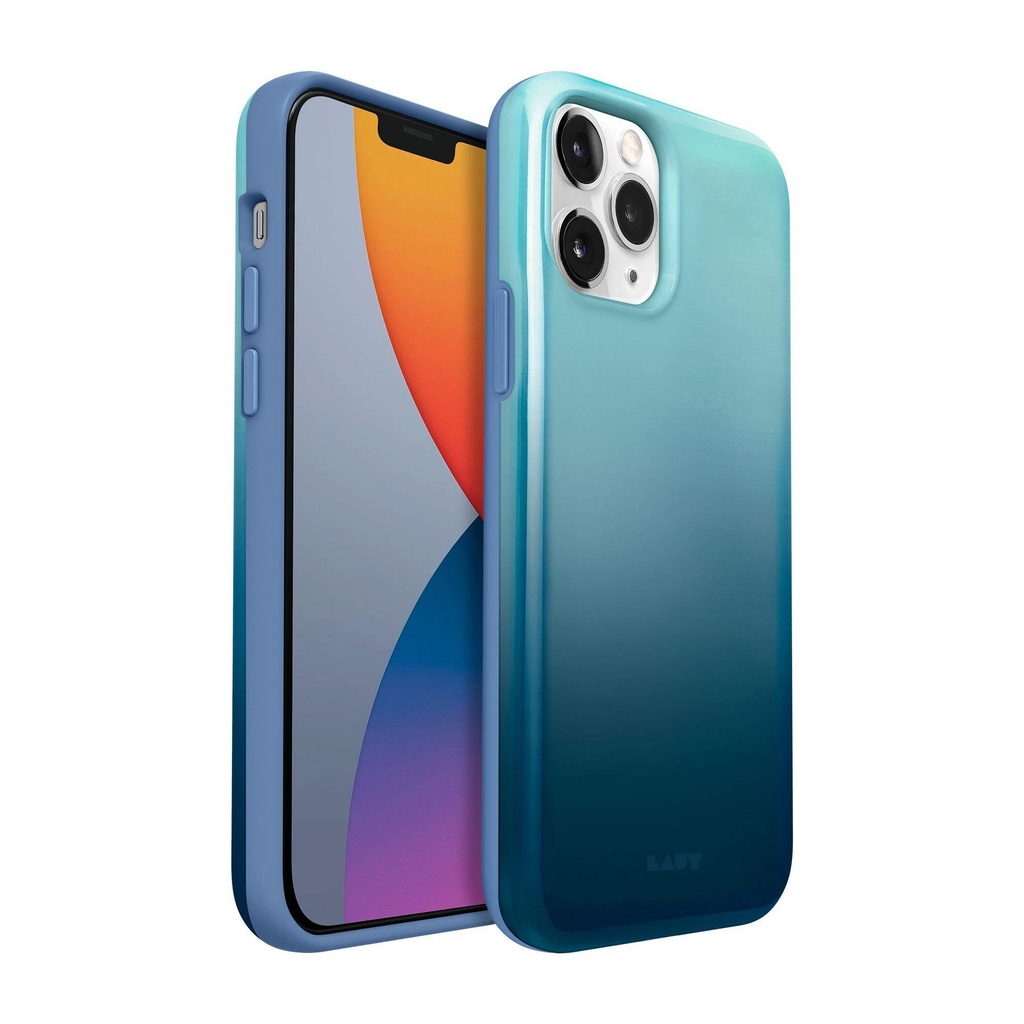 Laut - Huex Fades Case Compatible With Iphone 12 Pro Max | Holographic Effect | Impact Protection Up To 13 Feet / 4 Metres | Antimicrobial Case • Electric Blue