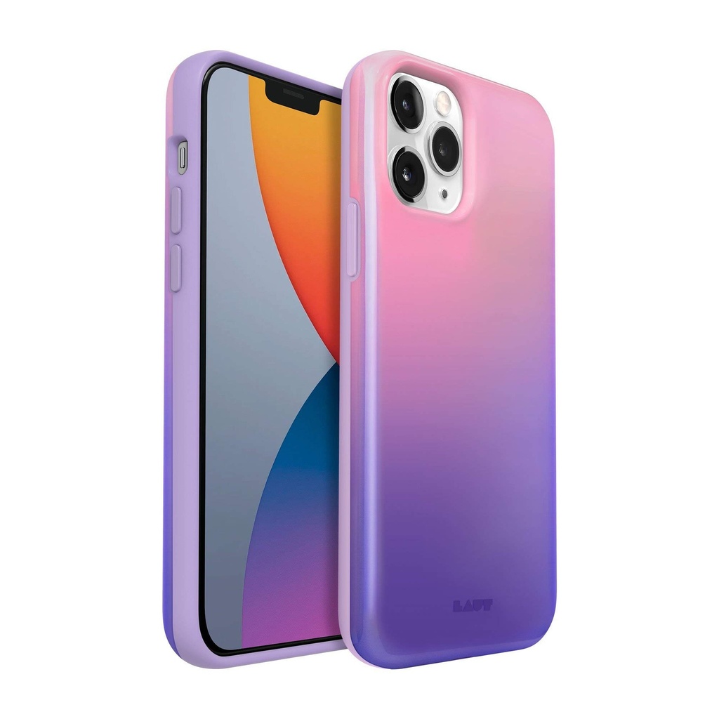 Laut - Huex Fades Case Compatible With Iphone 12 Mini | Holographic Finish | 13ft./4m Impact Protection| Color Fade Design • Lilac