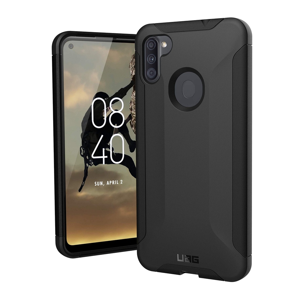 Urban Armor Gear Uag Designed For Samsung Galaxy A01 Case Scout [Black] Rugged Feather-Light Military Grade Drop Tested Protective Cover