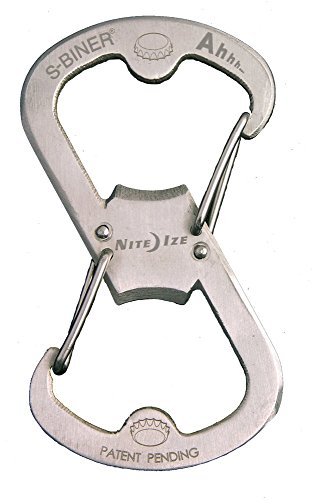 Nite Ize Ahhh Dual Bottle Opener, S-Biner Dual Carabiner, Stainless Steel