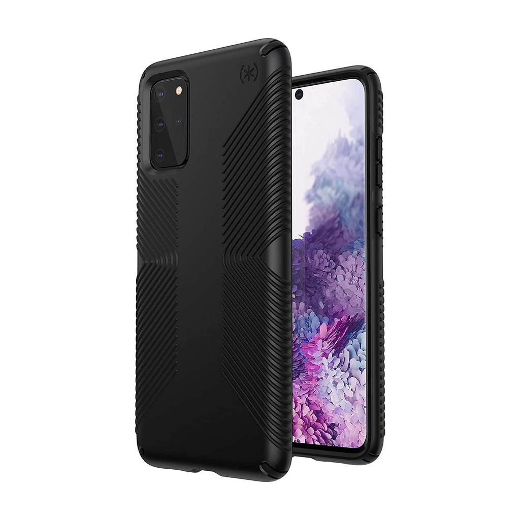 Speck Products Presidio Grip Samsung Galaxy S20+ Case, Black/Black, Model:136369-1050