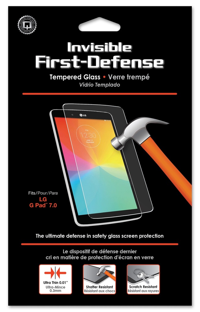 Qmadix Invisible First-Defense For The Lg Gpad 7 - Retail Packaging - Clear