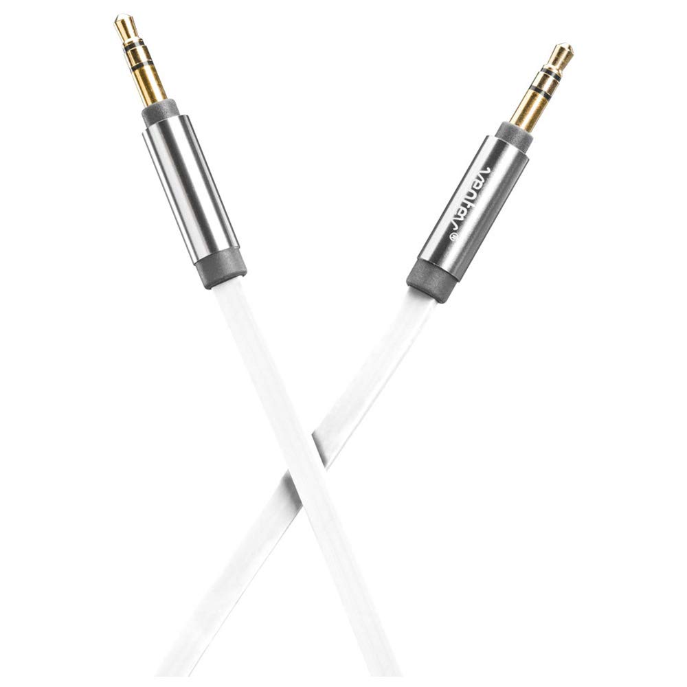 Ventev Auxcable, 4' Data Cable For Aux Port Compatible Devices - Retail Packaging - White