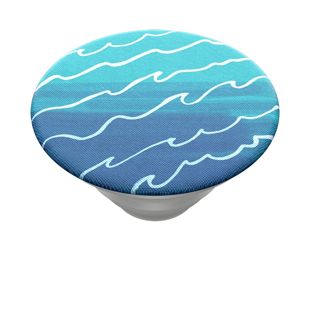 Popsockets Poptop (Top Only. Base Sold Separately) Swappable Top For Popsockets Phone Grip Base, Graphic Poptop - Blue Tidal Wave