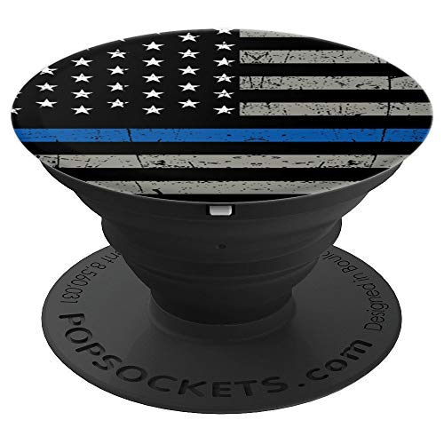 "POPSOCKETS CELL PHONE STANDS - SMARTPHONES & TABLETS - ""BRAVE NEW LOOK THIN BLUE LINE - POLICE OFF