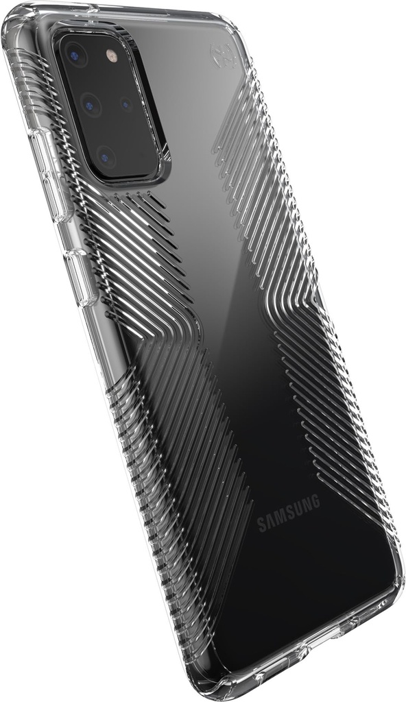 Speck Presidio Perfect Clear With Grip Samsung Galaxy S20+ Case, Clear (136375-5085)