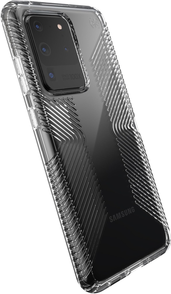 Speck Presidio Perfect Clear With Grip Samsung Galaxy S20 Ultra Case, Clear (136388-5085)