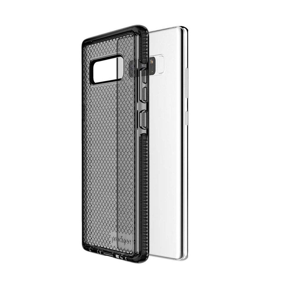 Prodigee [Safetee] For Samsung Galaxy Note 8 Cover 6.3" Protective Case, Smoke Gray Grey Black Clear Transparent 2 Meter Military Grade Certified Drop Shock Test
