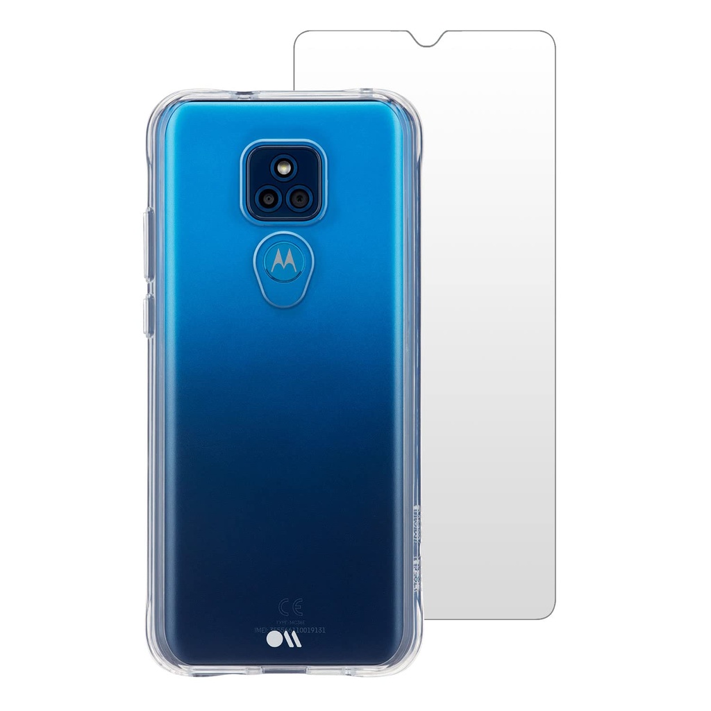 Case-Mate Tough Case & Screen Protector For Motorola G Play (2021) - Clear