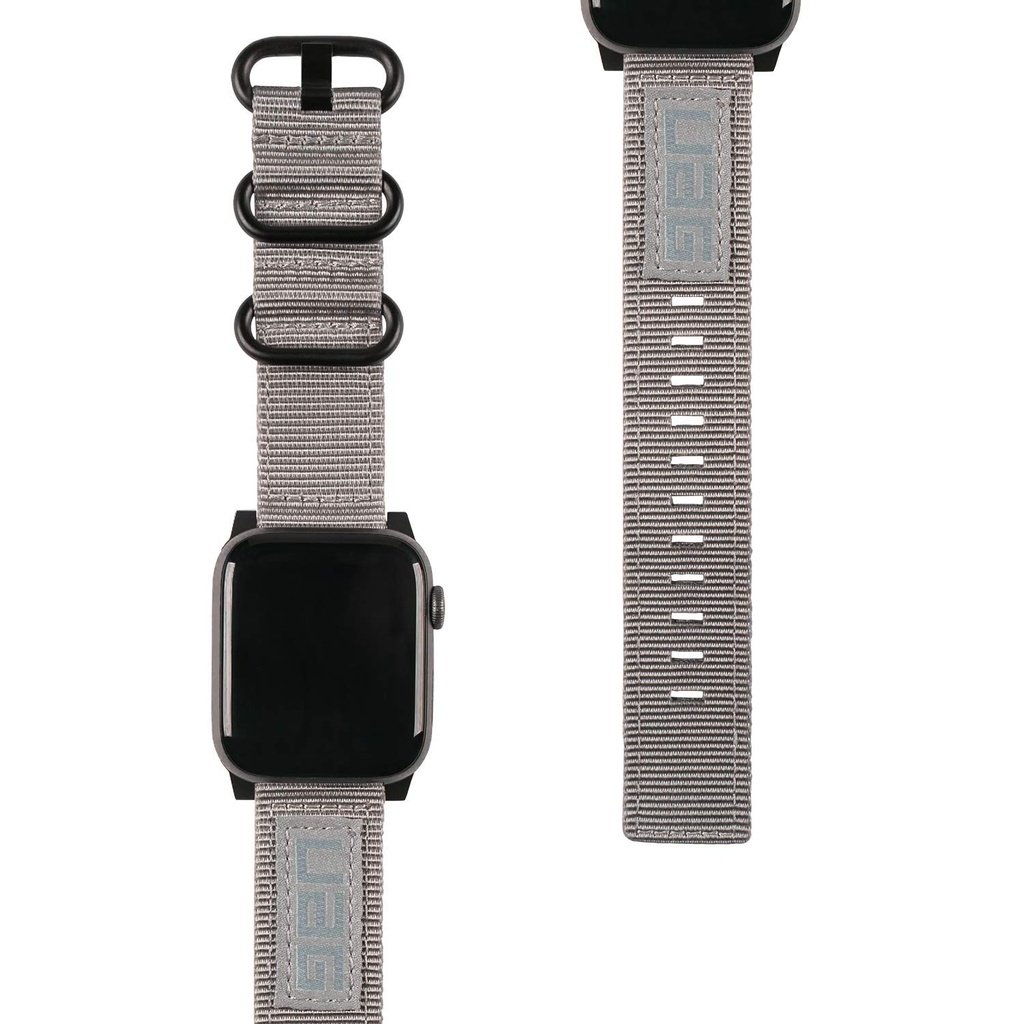Urban Armor Gear Uag Compatible Apple Watch Band 42/41/40mm Iwatch Series 11/10/9/8/7/6/5/4/Se3/Se2/Se, High Strength Nylon Weave Replacement Strap, Metropolis Grey