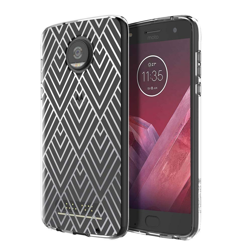 Incipio Design Series Classic Case For Motorola Moto Z2 Play Smartphone - Silver Prism