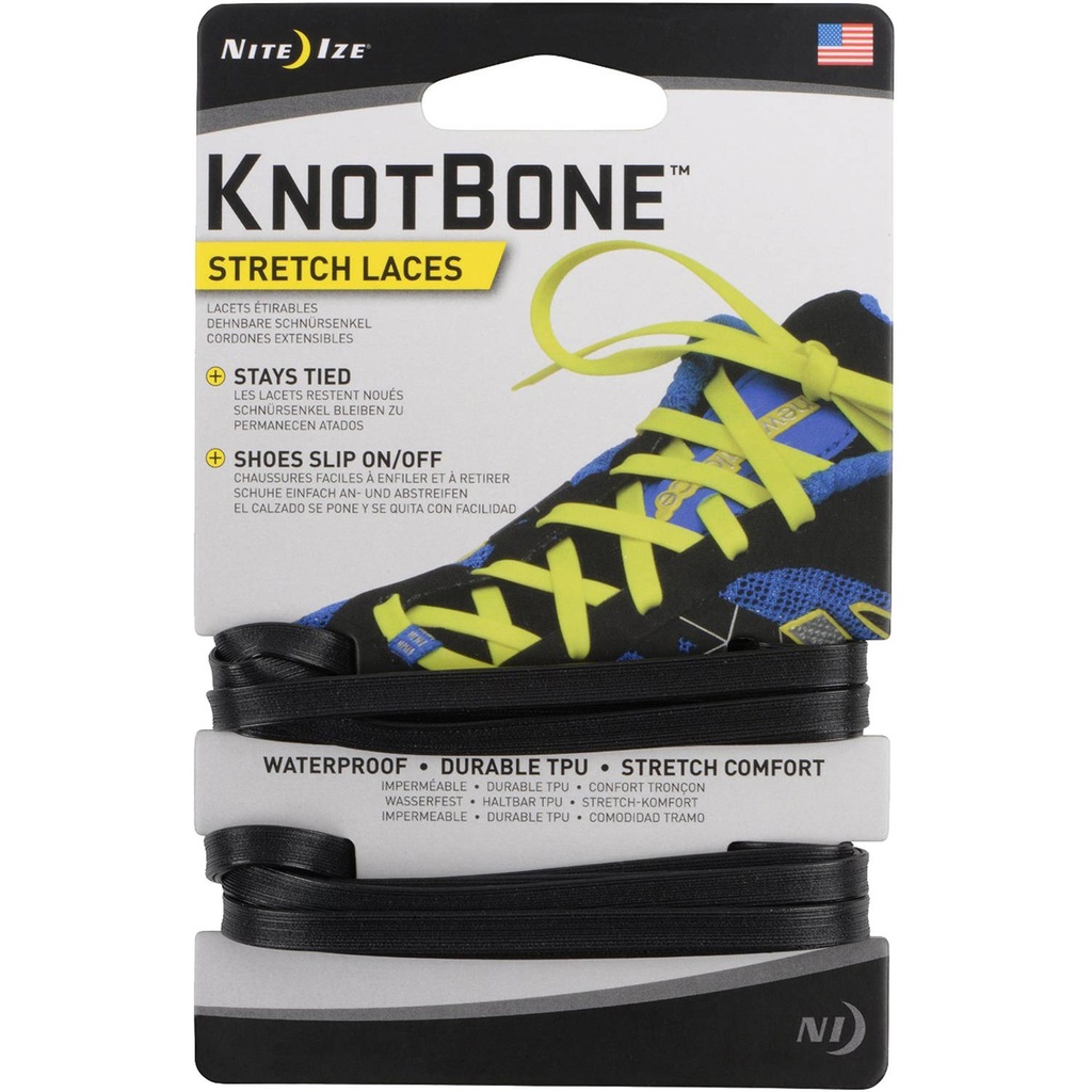 Nite Ize Knotbone Stretch Laces, Black