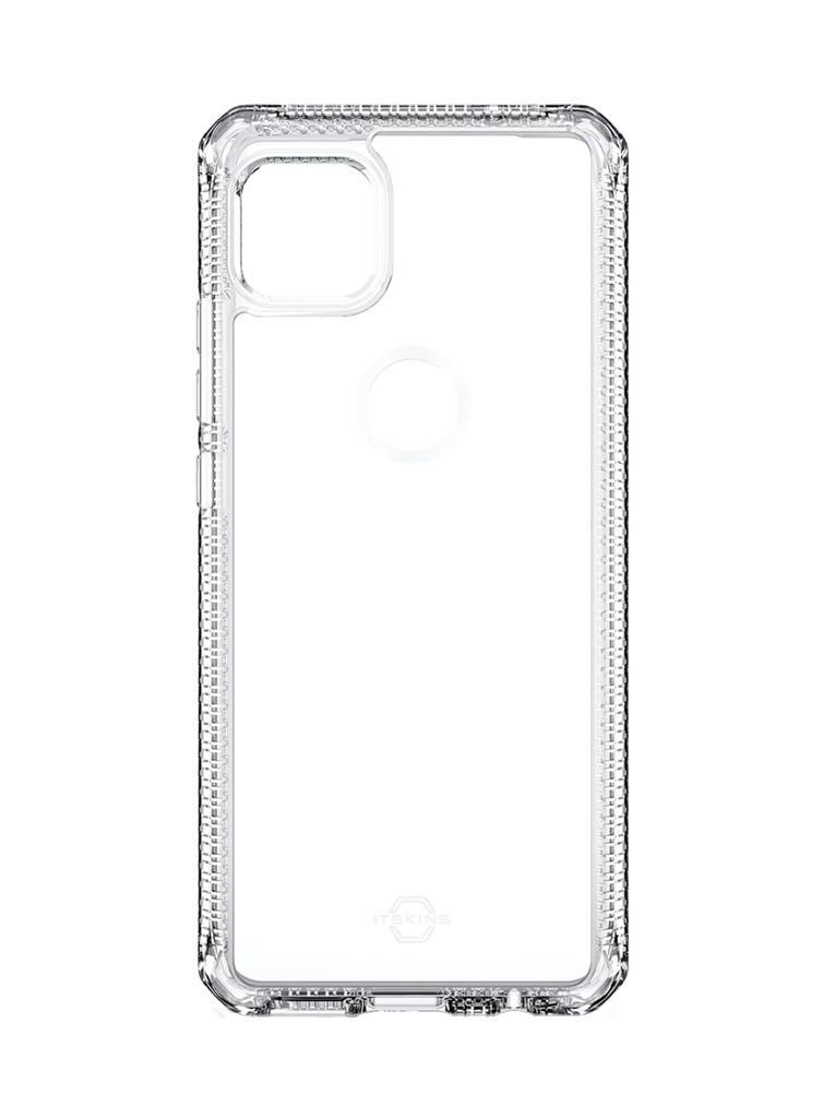 Itskins Hybrid // Clear For Moto One 5g Ace (2021) Usa Version, Protective Phone Case, Slim Hybrid Case, Anti-Yellowing, And Heavy Duty Shockproof Cover, Military Phone Case - Transparent