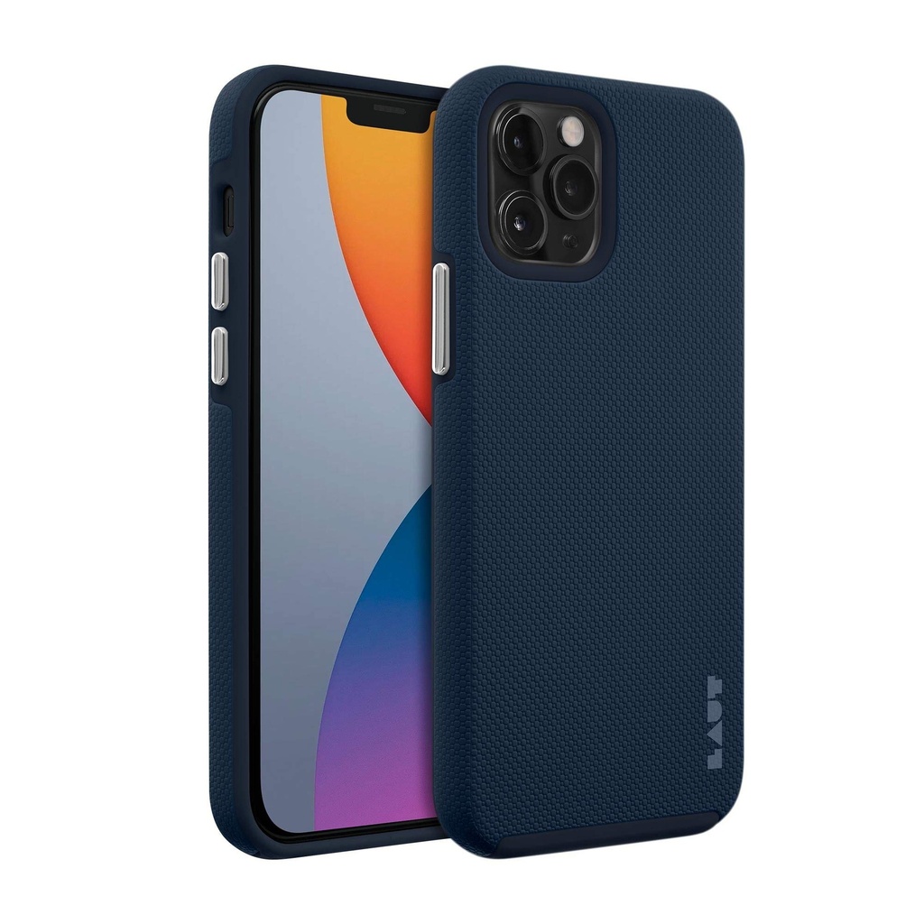 Laut - Shield Case Compatible With Iphone 12 Pro Max |Ultra Durable Double Layer | 13ft./4m Impact Protection| Easy-Grip Casing • Indigo
