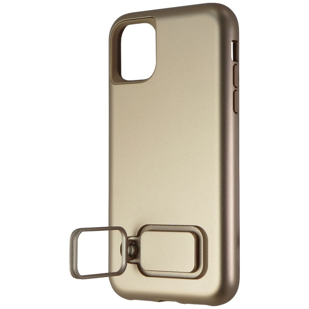 Skech Slim Shockproof Anti-Slip Vortex Hybrid Case With Adjustable Ring Kickstand For Apple Iphone 11 - Iphone Xr, 6.1" [Wireless Charging Compatible] - Champagne Gold