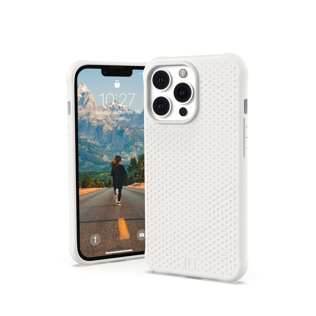 Urban Armor Gear [U] By Uag Designed For Iphone 13 Pro Case White Marshmallow Dot Slim Fit Lightweight Stylish Pattern Impact Resistant Protective Phone Cover, [6.1-Inch Screen]