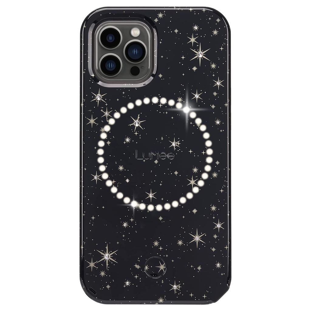 Lumee - Halo - Lighted Selfie Case For Iphone 13 Pro Max - Built-In Adjustable Led Lighting - 6.7 Inch - Stars & Gems