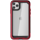 Ghostek Atomic Slim Iphone 11 Pro Case Clear Metal Phone Cover Heavy-Duty Protection Military Grade Protective Armor And Wireless Charging Compatible For 2019 (Red, Iphone 11)