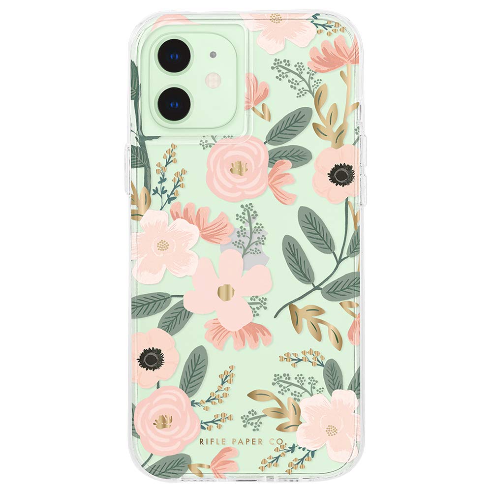 Rifle Paper Co - Case For Iphone 12 Mini (5g) - 10 Ft Drop Protection - Gold Foil Elements - 5.4 Inch - Wild Flowers