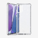 Itskins Hybrid Spark Protective Phone Case Glitter Compatible With Samsung Galaxy Note 20, Slim Hybrid Case, Anti-Yellowing, And Heavy Duty Shockproof Cover, Military Phone Case | Transparent