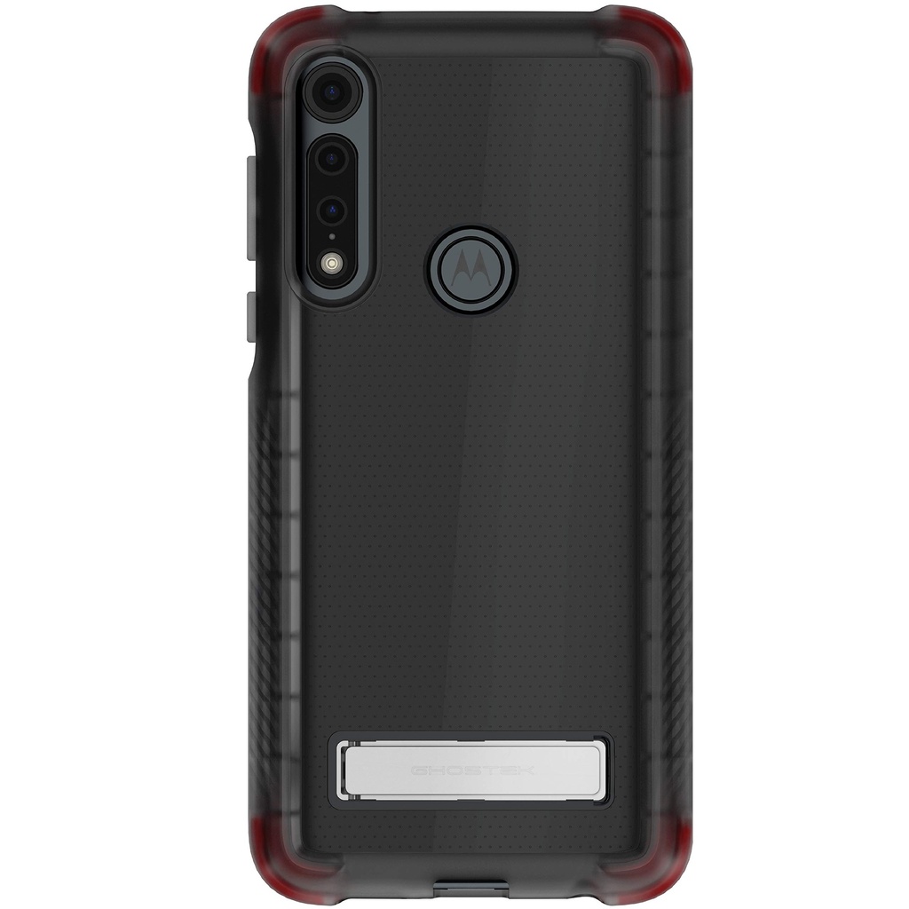 Ghostek Covert Moto G Power Clear Case With Stand Super Slim Thin Shockproof Design Heavy Duty Protection Hand Gripper Bumper Wireless Charging Compatible For 2020 Moto G Power (6.4 Inch) - (Smoke)