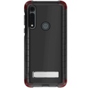 Ghostek Covert Moto G Power Clear Case With Stand Super Slim Thin Shockproof Design Heavy Duty Protection Hand Gripper Bumper Wireless Charging Compatible For 2020 Moto G Power (6.4 Inch) - (Smoke)