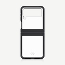Itskins Hybrid Solid Protective Phone Case Compatible With Galaxy Z Flip3 5g, Slim Hybrid Case, Anti-Yellowing, And Heavy Duty Shockproof Cover, Military Phone Case | Black And Transparent